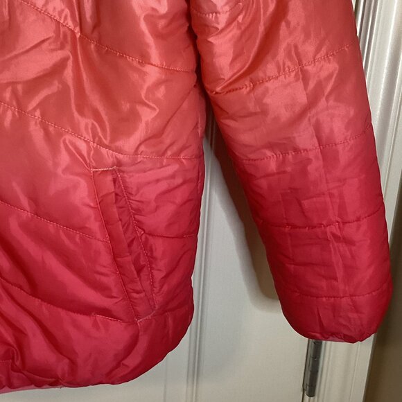 Eddie Bauer Girls Reversible Fleece Lined Puffer Coat Hooded Jacket Size X L - Picture 4 of 11